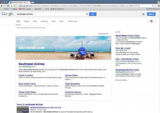 谷歌违背绝不在搜索结果页面展示横幅广告承诺