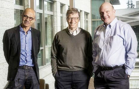 微软新CEO纳德拉持股量仅为鲍尔默三百分之一